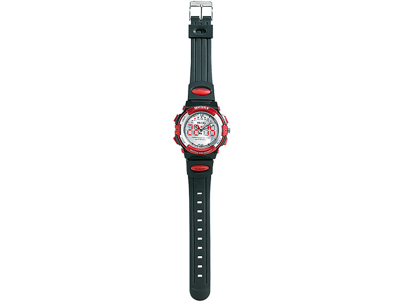 ; Wasserdichte Damenuhren, LED-Binär-Armbanduhren 