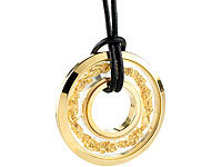 St. Leonhard Halskette "Kreis" mit 23 Karat Blattgold; Damen-Ringe 925 Sterling Silber Damen-Ringe 925 Sterling Silber 