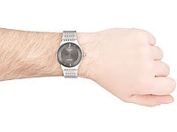 ; Funk Herren Armbanduhren mit Solar, Unisex-Silikon-Armbanduhren 
