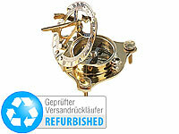 St. Leonhard Messing-Sonnenuhr "Traveller" mit Kompass, Versandrückläufer; Analoge Herren-Armbanduhren Analoge Herren-Armbanduhren 