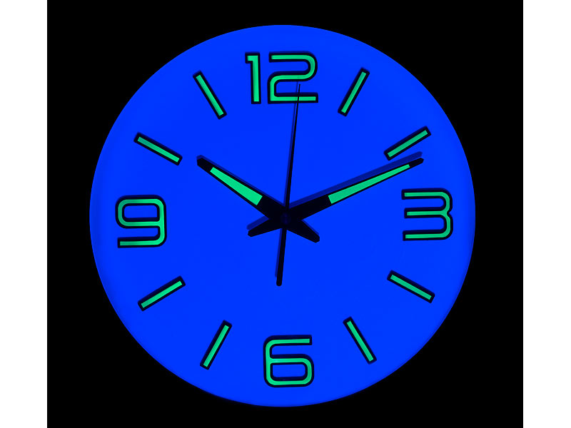 Lunartec LED Uhr: LED-Funk-Wanduhr mit Sekunden-Lauflicht durch Blaue LEDs  (Funk-Wanduhr Digital beleuchtet, Digitale Wanduhren beleuchtet LED