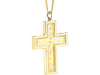 St. Leonhard Halskette "Kreuz" mit 23 Karat Blattgold; Analoge Herren-Armbanduhren Analoge Herren-Armbanduhren 