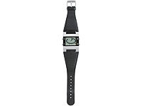 St. Leonhard Sprechende Digital-Armbanduhr "Voice" mit Lederarmband; Analoge Herren-Armbanduhren 