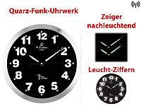 St. Leonhard Funk-Wanduhr mit weißer LED-Zifferbeleuchtung (Versandrückläufer)