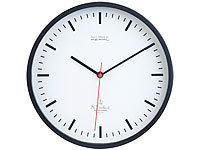 St. Leonhard Analoge Wand-Bahnhofsuhr mit schleichendem Quarz-Uhrwerk, Ø 22,5 cm; Funkuhrwerke 