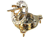 St. Leonhard Messing-Sonnenuhr "Traveller" mit Kompass; Damen Halsketten mit Blattgold-Anhängern Damen Halsketten mit Blattgold-Anhängern Damen Halsketten mit Blattgold-Anhängern 