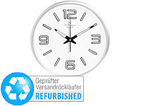 St. Leonhard Funk-Wanduhr "Glow-in-the-dark", Kunststoff (refurbished); Funk-Wanduhren mit Zifferblatt-Beleuchtungen Funk-Wanduhren mit Zifferblatt-Beleuchtungen 