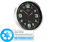 St. Leonhard Funk-Wanduhr mit Quarz-Uhrwerk (Versandrückläufer); Bahnhofsuhren, Funk-Wanduhren mit Zifferblatt-Beleuchtungen 