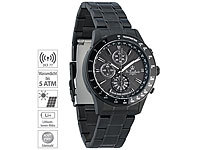 St. Leonhard Herren-Funk-Chronograph, Solarbetrieb, 5 ATM, Tagesanzeige, schwarz; Analoge Herren-Armbanduhren Analoge Herren-Armbanduhren Analoge Herren-Armbanduhren Analoge Herren-Armbanduhren 